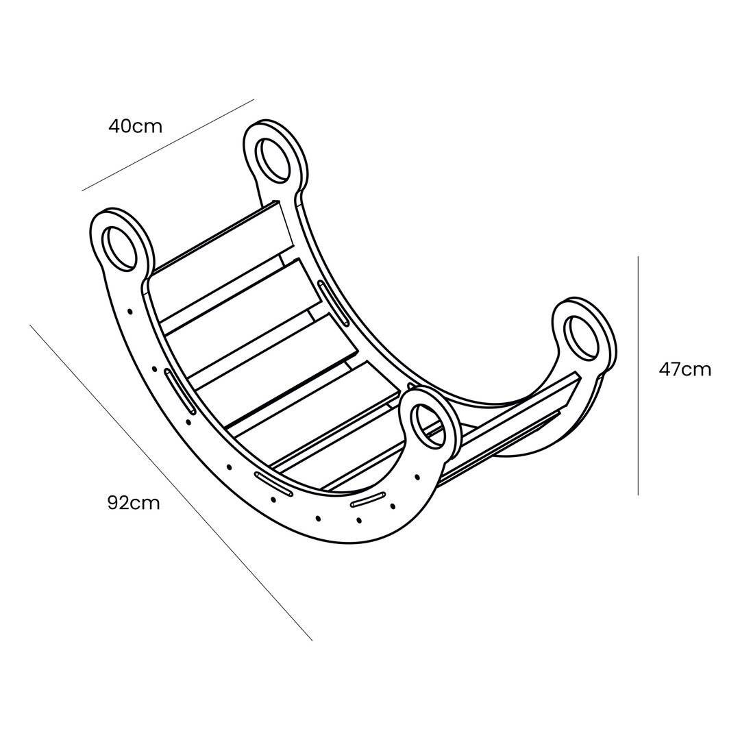 Medium Dream Rocker Klassiek Hout &amp; Ladder