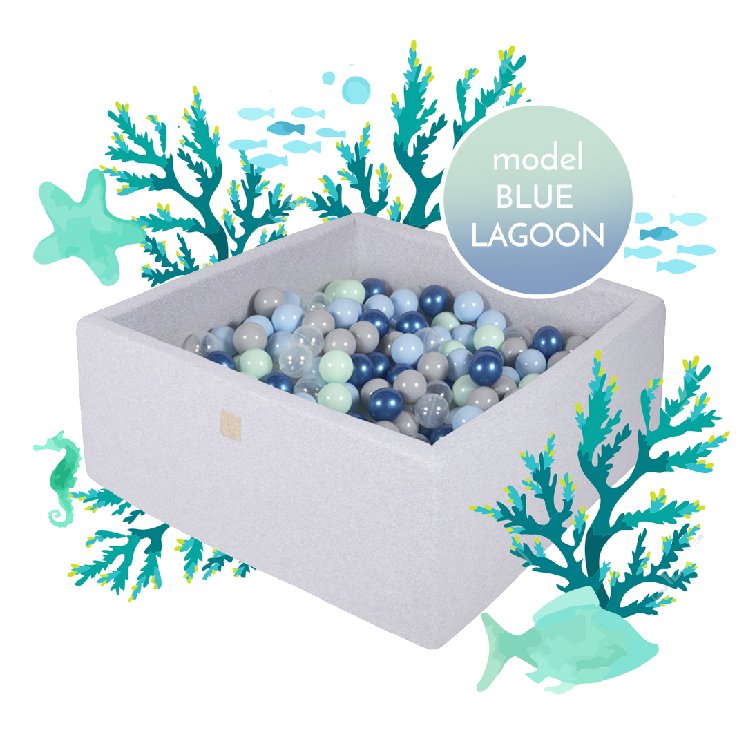 Blue Lagoon Vierkante Ballenbak - Ensemble complet avec 500 balles