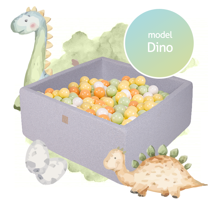 Dino Square Ballenbak - Complete Set Met 500 Ballen