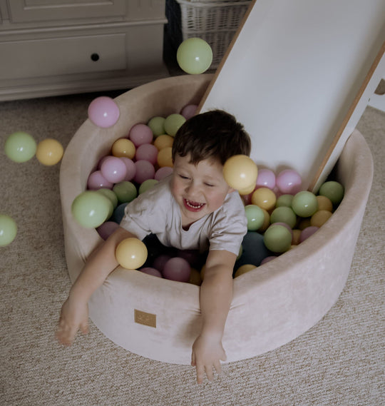 Spring Velvet Ecru Ball Pit Set - Complete Set With 250 Balls