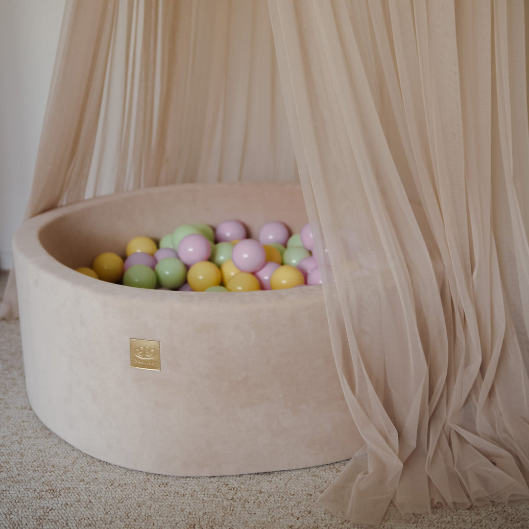 Spring Velvet Ecru Ball Pit Set - Complete Set With 250 Balls