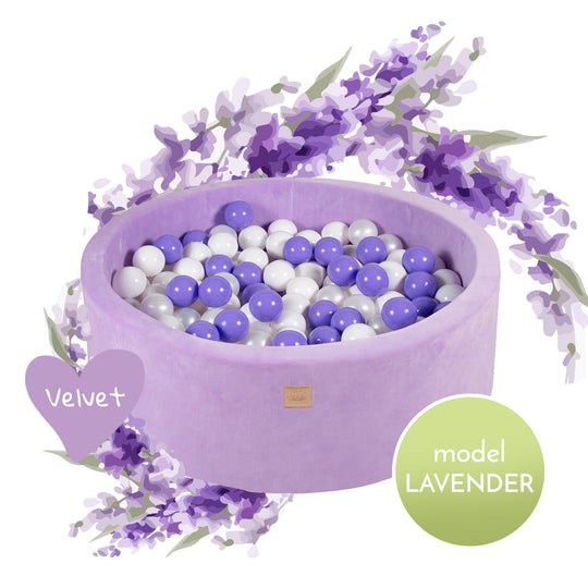 Fluwelen Lavender Ballenbak - Complete Set Met 250 Ballen