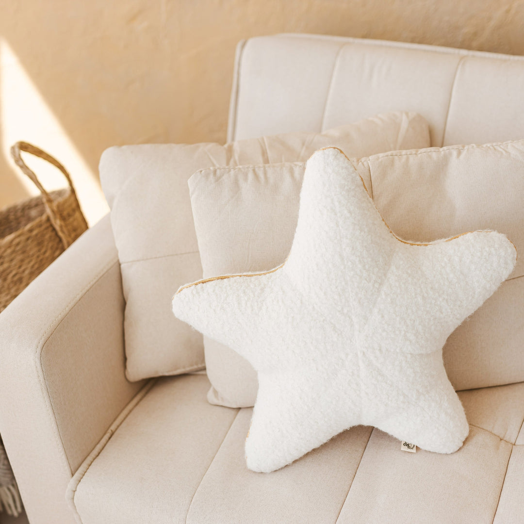 Seashell Pillows, Starfish Throw Pillows, Crustaceancore Decor, Set of 2