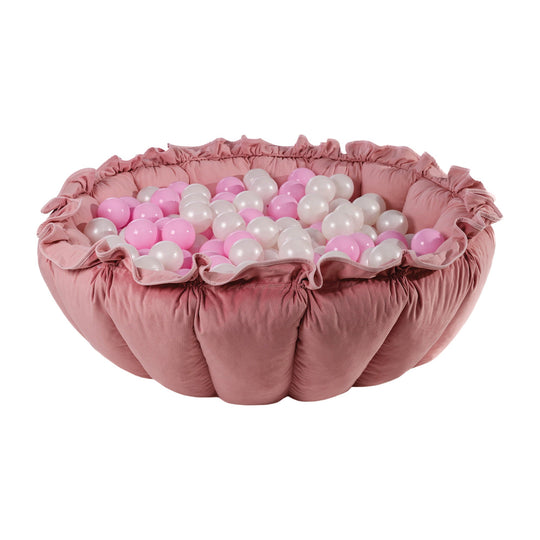 Bloemen Speelmat en Ballenbak, 2-in-1 Set Roze