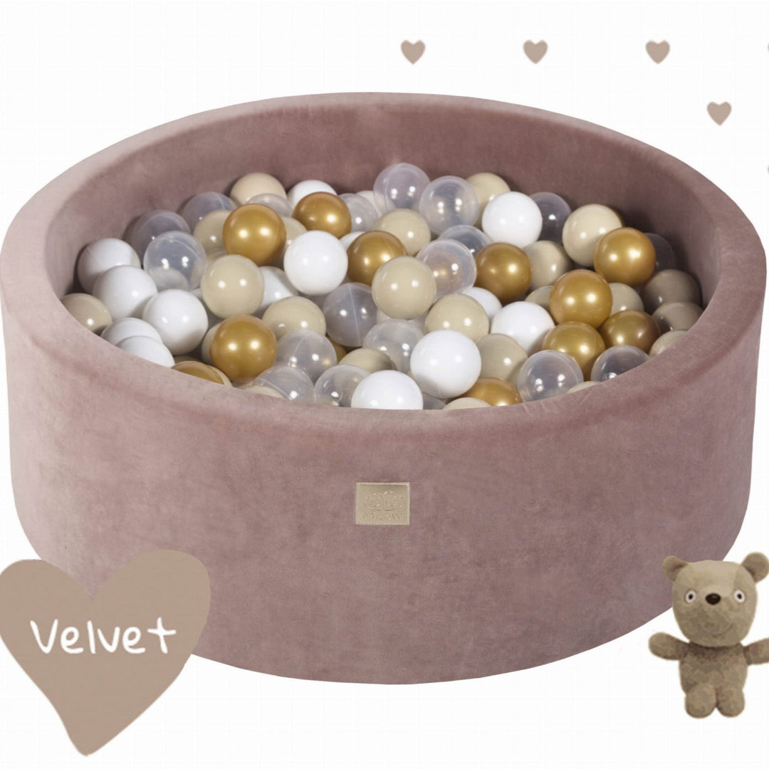 Velvet Teddy Ball Pit- Complete Set With 250 Balls