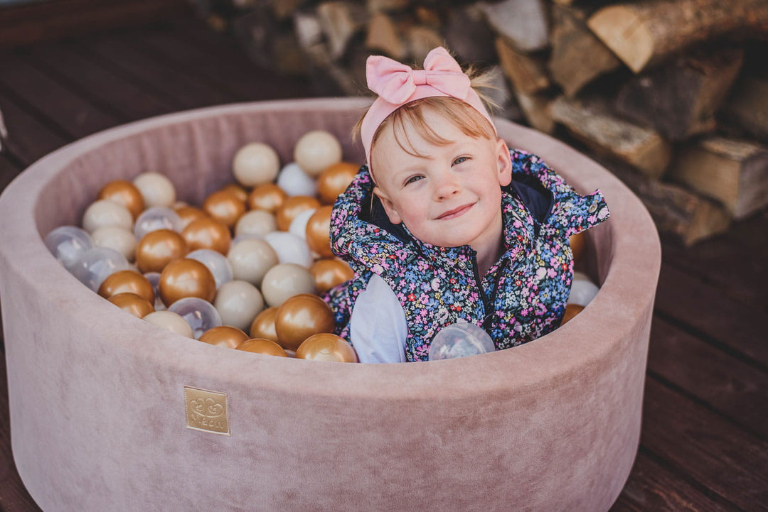 Velvet Teddy Ball Pit- Complete Set With 250 Balls