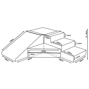 Escalier et toboggan Soft Play