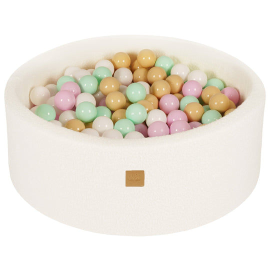 Boucle White Round Ball Pit