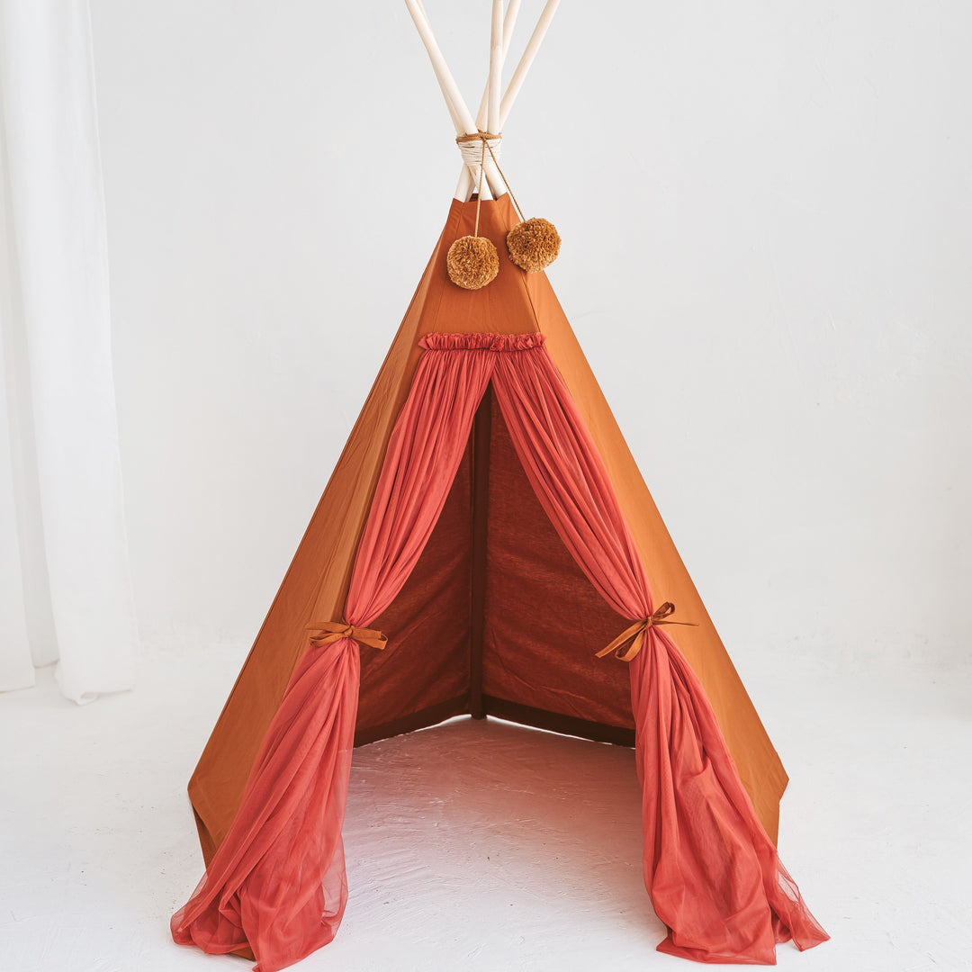 Fairy Kids Play Tent With Tulle in Ecru