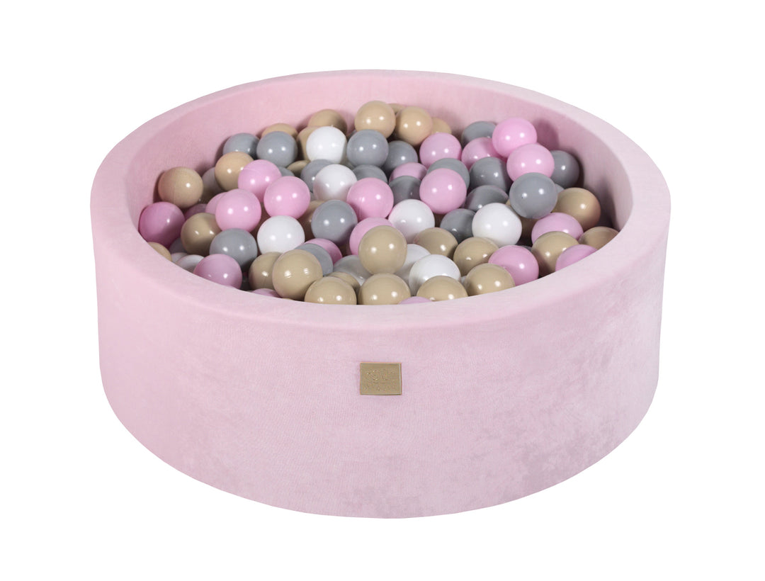 Fluwelen Pastel Roze Ballenbak