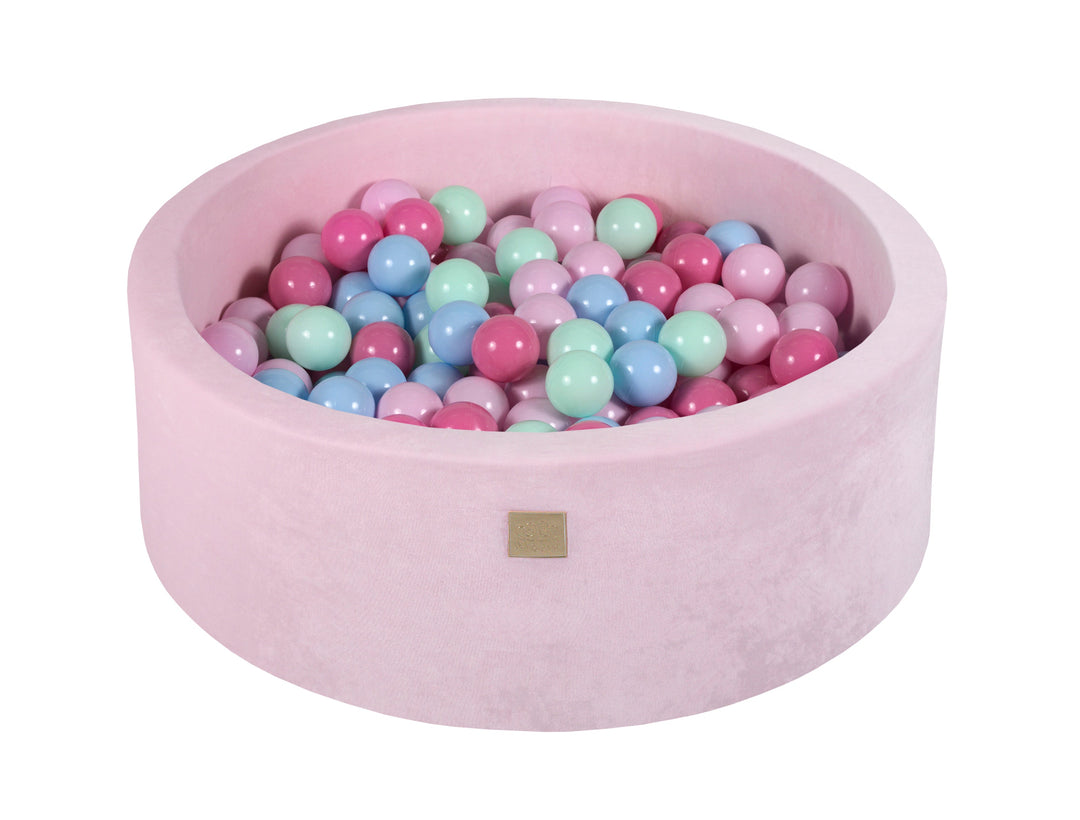 Fluwelen Pastel Roze Ballenbak