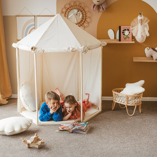 Tente de jeu d'intérieur en forme de pavillon