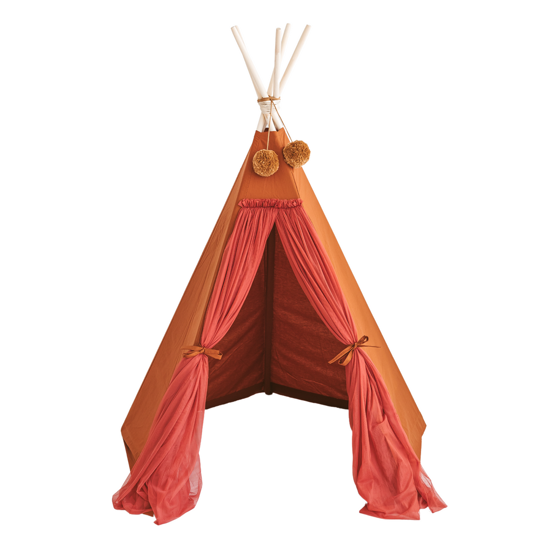 Tente de jeu Fairy Kids avec tulle en cognac