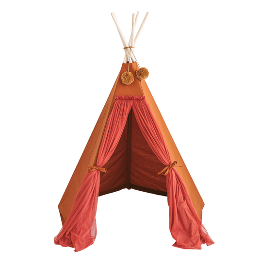 Tente de jeu Fairy Kids avec tulle en cognac