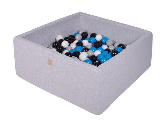 Cotton Light Gray Square Ball Pit