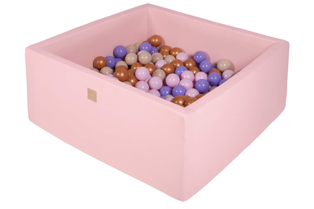 Cotton Light Pink Square Ball Pit