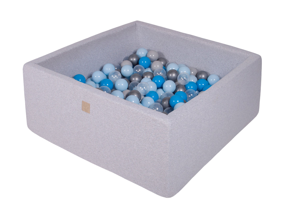 Cotton Light Gray Square Ball Pit