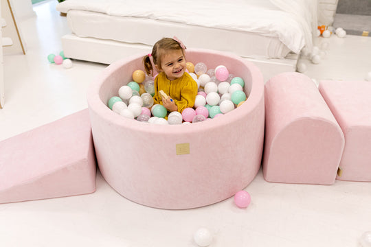 Velvet Pastel Pink Ball Pit