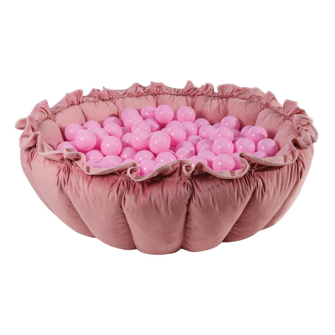 Bloemen Speelmat en Ballenbak, 2-in-1 Set Roze