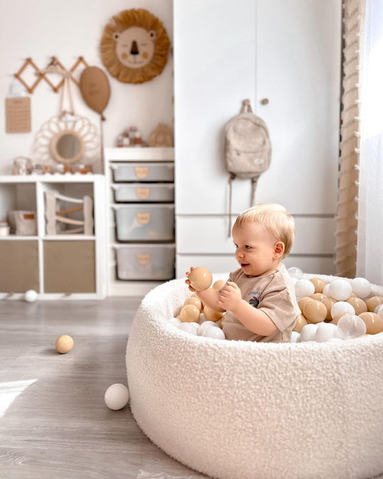 Boucle White Round Ball Pit