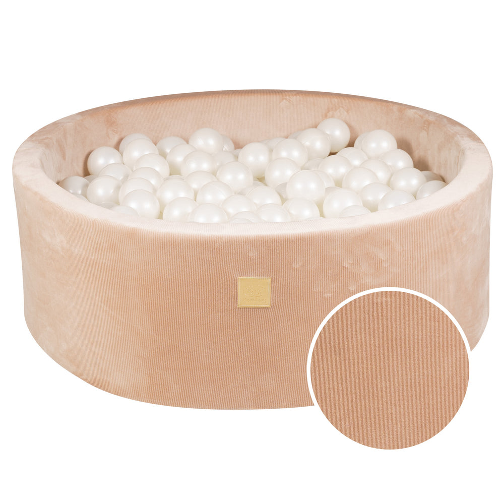 Velvet Sand Corduroy Round Ball Pit