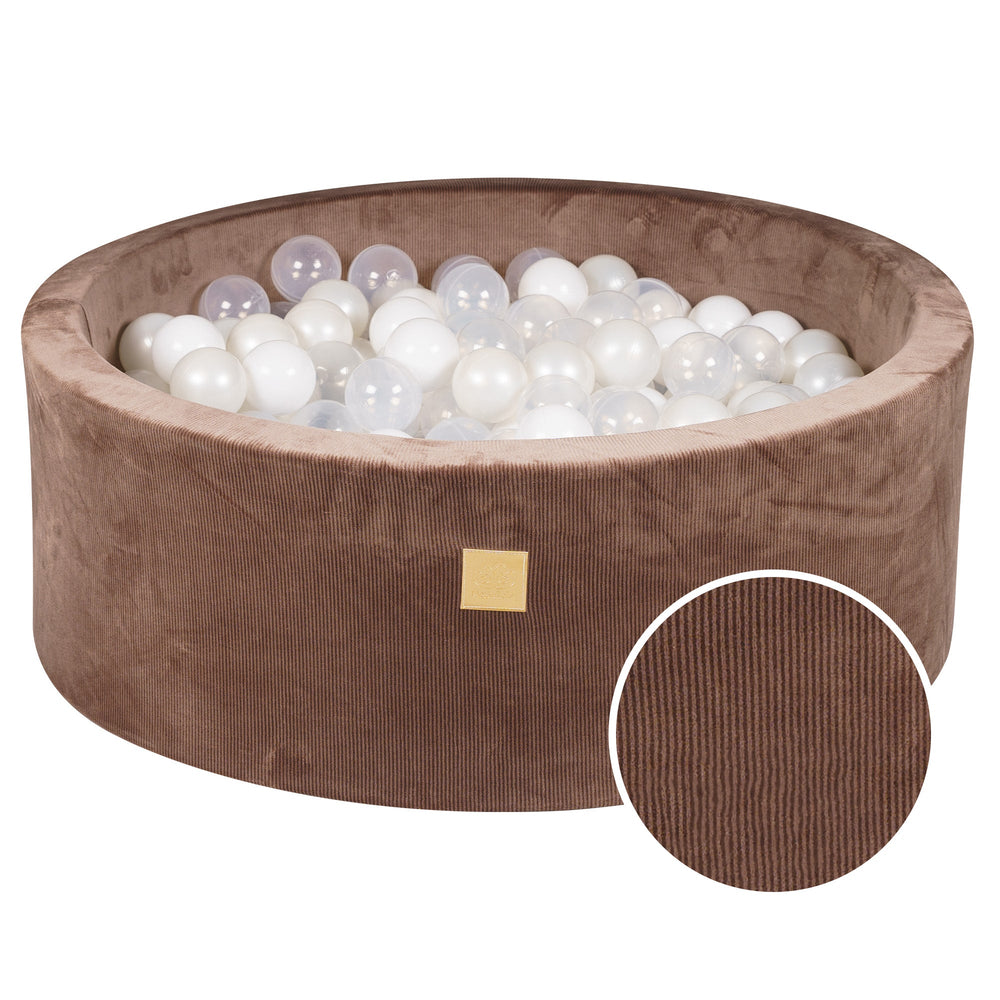 Velvet Corduroy Chocolate Round Ball Pit