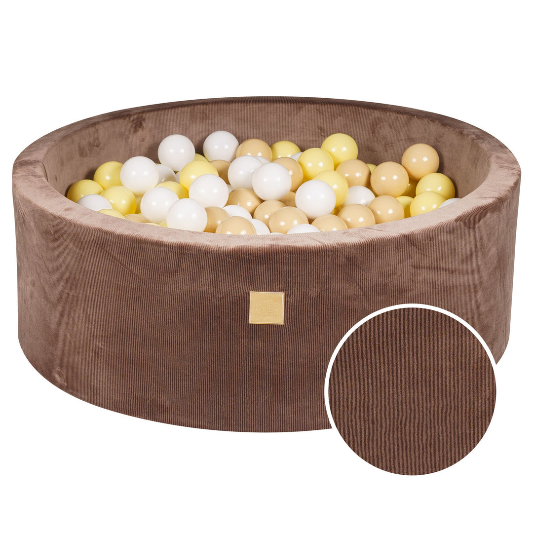 Velvet Corduroy Chocolate Round Ball Pit