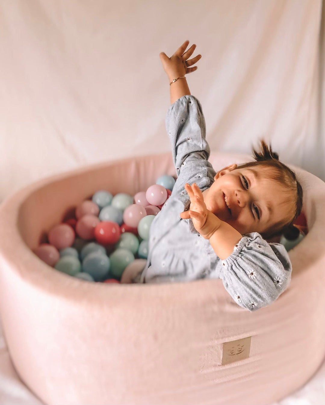 Velvet Pastel Pink Ball Pit