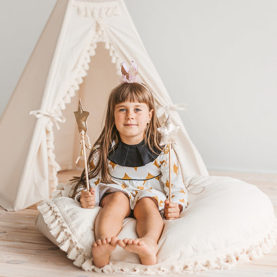 Large Floor Cushion With Tassels